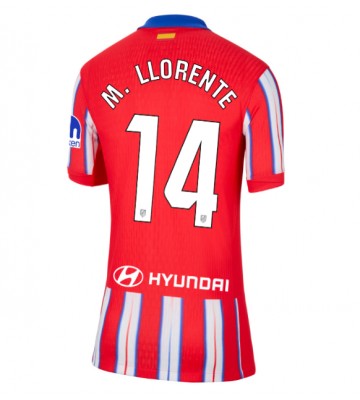 Atletico Madrid Marcos Llorente #14 Primera Equipación Mujer 2024-25 Manga Corta